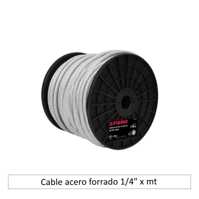Cable acero forrado 1/4