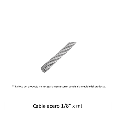 Cable acero 1/8