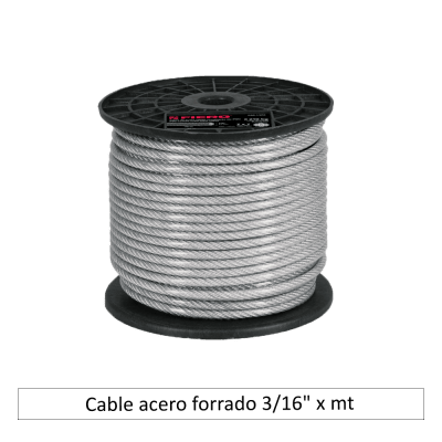 Cable acero forrado 3/16
