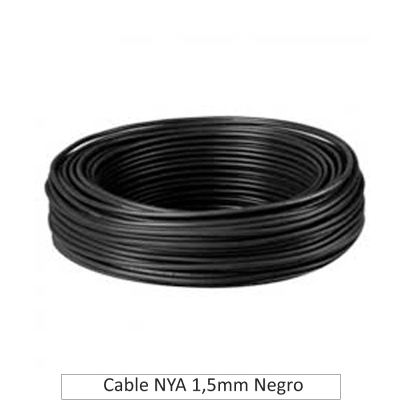 CABLE NYA 1,5 MM NEGRO (cobre forrado) - CABLE ELÉCTRICO