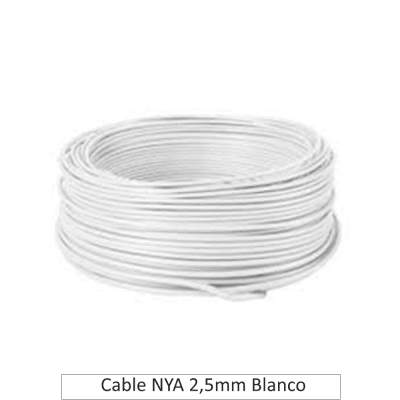 CABLE NYA 2,5 MM BLANCO (cobre forrado) - CABLE ELÉCTRICO
