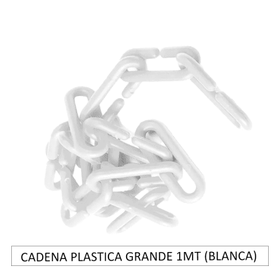 Cadena plastica grande 1 mt. Blanca
