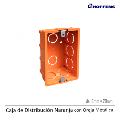 Caja de Distribución Naranja Oreja Metálica