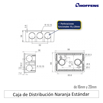 Caja de Distribución Naranja Estándar
