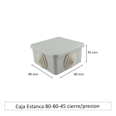Caja Estanca 80-80-45 cierre/presion