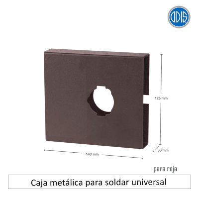 Caja metálica para soldar universal