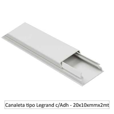 Canaleta eléctrica 20mmx10mm x 2mt c/adh