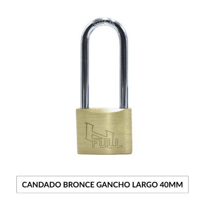 CANDADO BRONCE 40MM GANCHO LARGO