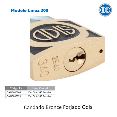 Candado Bronce Forjado Odis