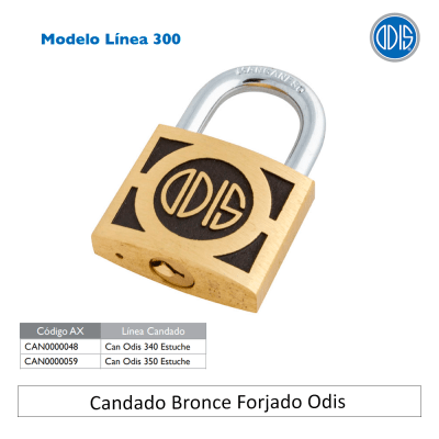 Candado Bronce Forjado Odis