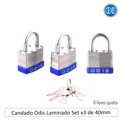 Candado Laminado Odis Llaves Iguales
