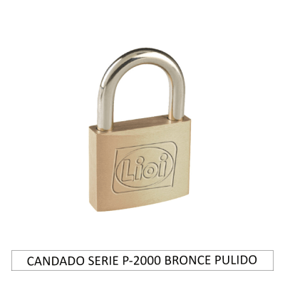 CANDADO SERIE P-2000 BRONCE PULIDO