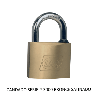 CANDADO SERIE P-3000 BRONCE SATINADO