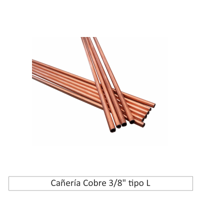 Cañería cobre 3/8