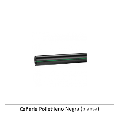 CAÑERIA POLIETILENO NEGRA (Plansa) x mt.