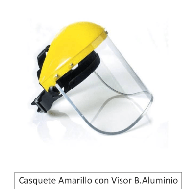 CASQUETE AMARILLO con VISOR B.ALUMINIO