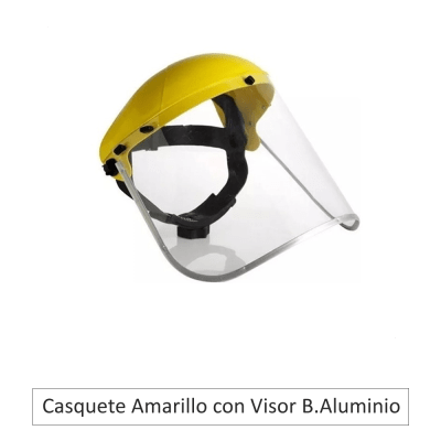CASQUETE AMARILLO con VISOR B.ALUMINIO