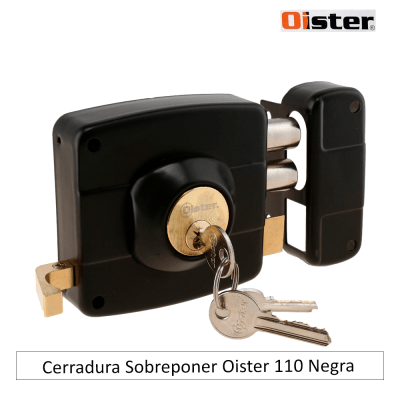Cerradura Sobreponer Oister 110 Negra