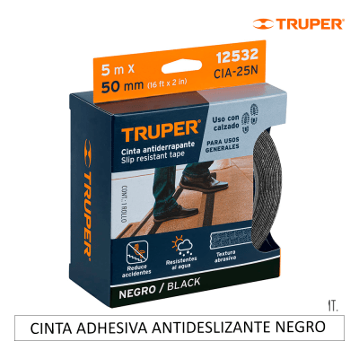 CINTA ADHESIVA ANTIDESLIZANTE NEGRO