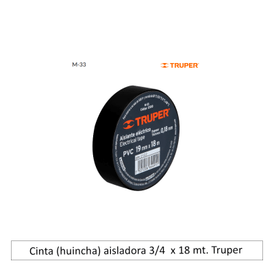 Huincha aisladora 3/4  x 18 mt. Truper