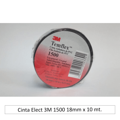 Cinta Elect 3M 1500 18mm Negra