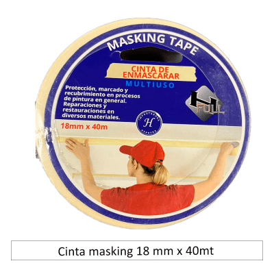 Cinta masking 18 mm x 40mt