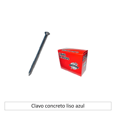 Clavo concreto liso azul