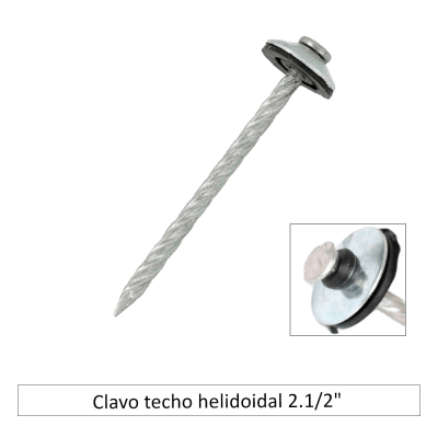 Clavo techo helidoidal 2.1/2