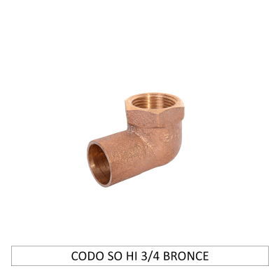 Codo SO HI 3/4 Bronce