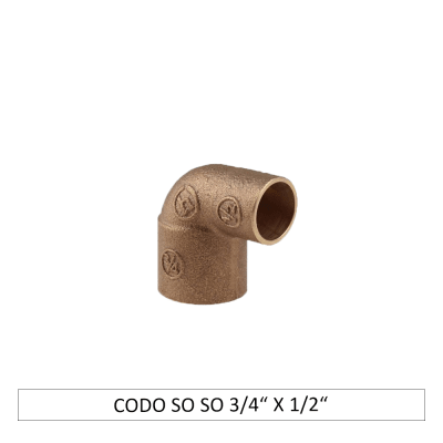 CODO SO SO 3/4 X 1/2
