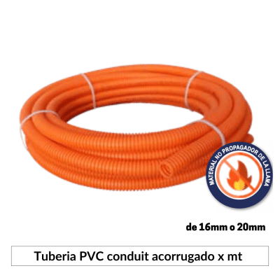 Tuberia PVC conduit acorrugado x mt