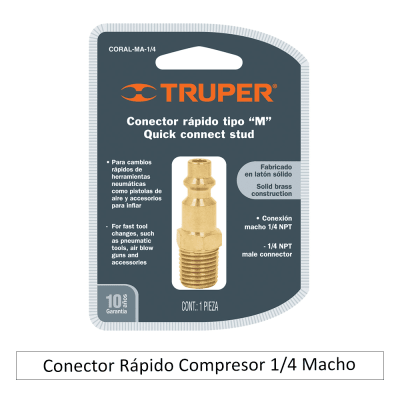 CONECTOR RAPIDO COMPRESOR 1/4 MACHO