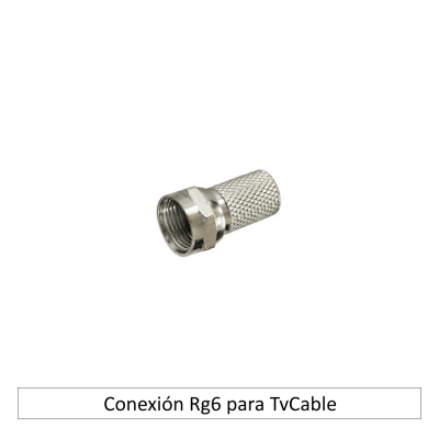 Conector coaxial RG6 para TvCable