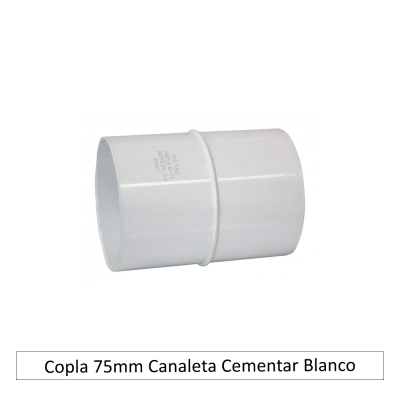 Copla 75mm Canaleta Cementar Blanco