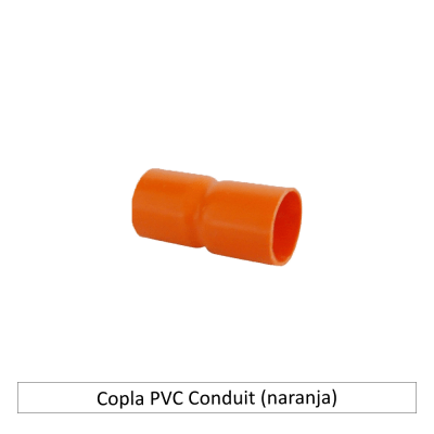 Copla PVC Conduit (naranja)