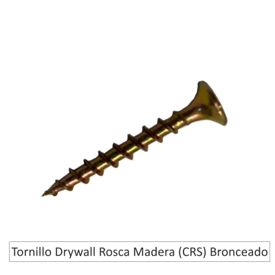 TORNILLO DRYWALL ROSCA MAD (CRS) Bronceado