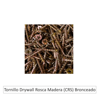 TORNILLO DRYWALL ROSCA MAD (CRS) Bronceado