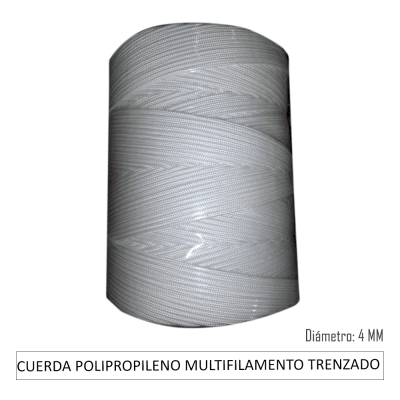 CUERDA POLIPROPILENO MULTIFILAMENTO TRENZADO