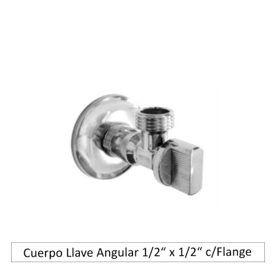 CUERPO LLAVE ANGULAR 1/2 X 1/2 C/FLANGE