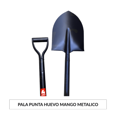 PALA PUNTA HUEVO MANGO METALICO
