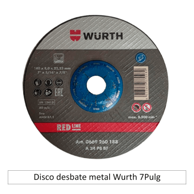 Disco de desbaste metal 7pulg