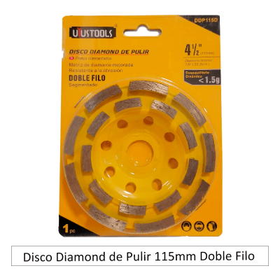 DISCO DIAMOND DE PULIR 115MM DOBLE FILO UYUSTOOLS
