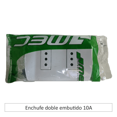 Enchufe Doble Embutido 10A