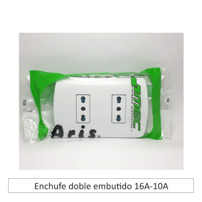 Enchufe doble embutido 10/16 A