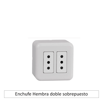 Enchufe Hembra doble