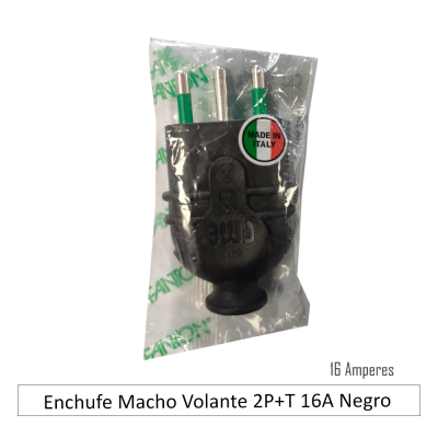 Enchufe Macho Volante 2P+T 16A