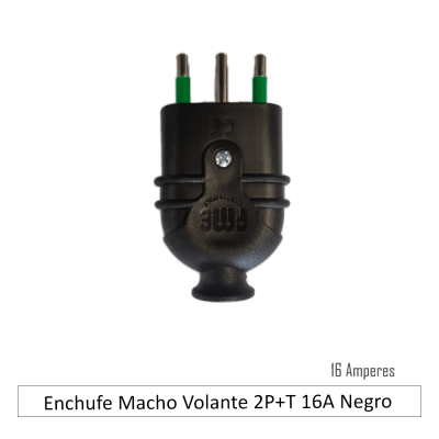 Enchufe Macho Volante 2P+T 16A