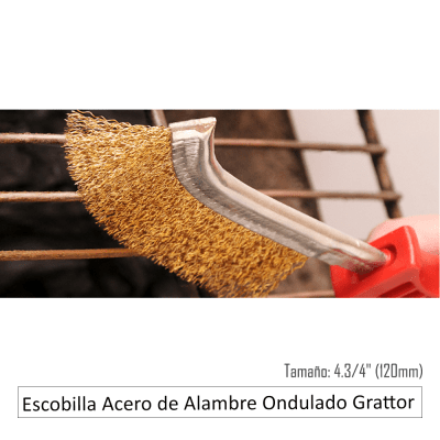 Escobilla Acero de Alambre Ondulado Grattor