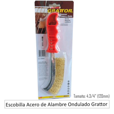 Escobilla Acero de Alambre Ondulado Grattor