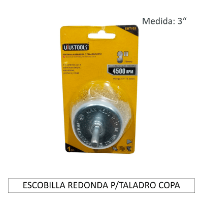 ESCOBILLA REDONDA P/TALADRO COPA